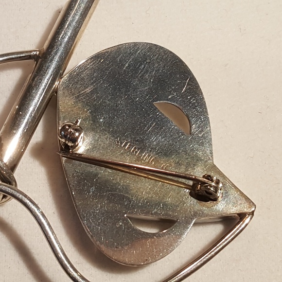 Sterling and Onyx slip Pendant - Picture 2 of 3